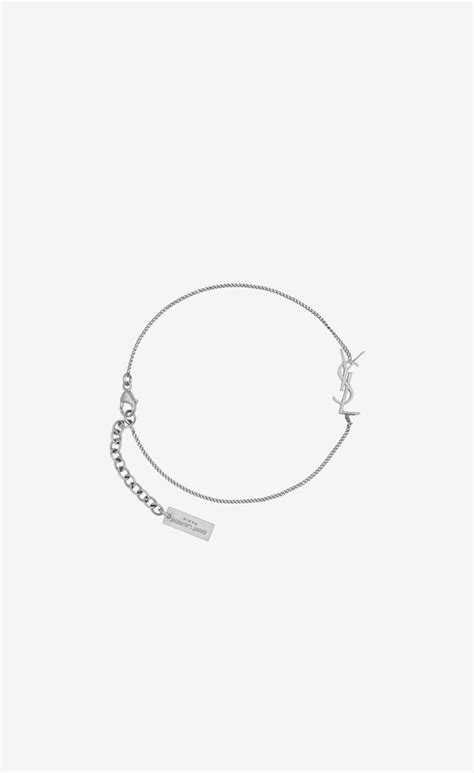 charm bracelet in silver brass ysl|YSL bracelets for women.